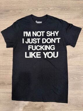 Spencer’s I’m Not Shy I Just Don’t Like You Tee Women’s Size Small
